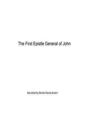 cover image of The First Epistle General of John